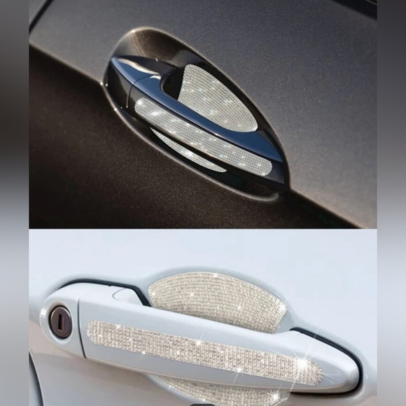 8pcs Rhinestone Decor Car Door Handle Sticker - Picture 1 of 4